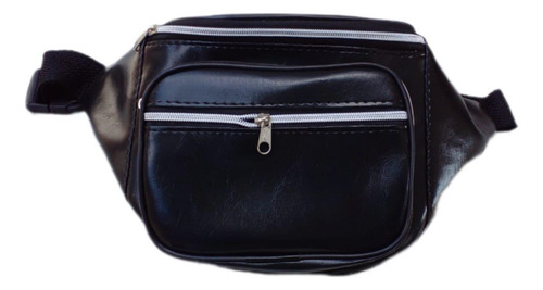 Maxi Riñonera Mds Por Mayor X5 Unidades Negro Cuerina