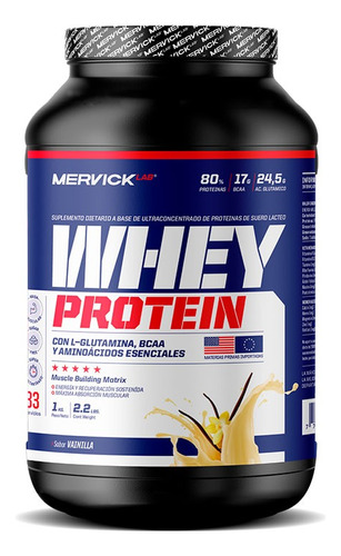 Whey Protein 1 Kg Proteina De Suero Lacteo Mervick