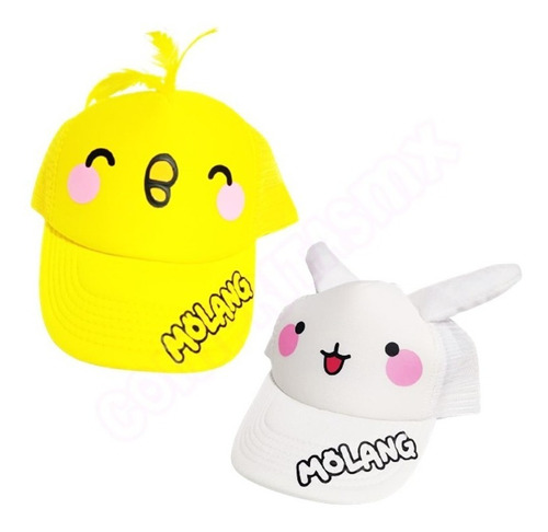 Gorra Molang Y Piu Piu Conejito Pollito Anime Ajustable 