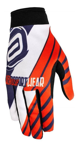 Luva Asw Race Moto Dna Vermelho Branco Azul Cross Motocross Cor Vermelho/Branco/Azul Tamanho P