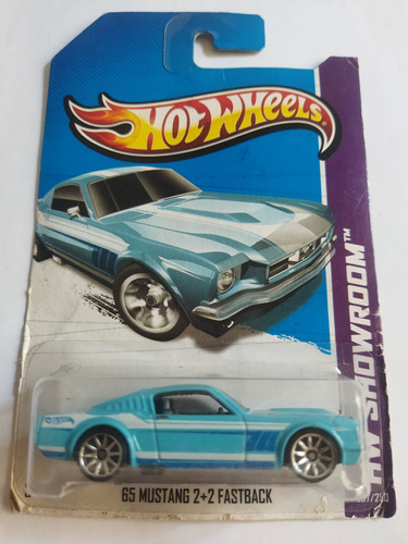 Hot Wheels 65 Mustang 2+2 Fastback Azul Mu3