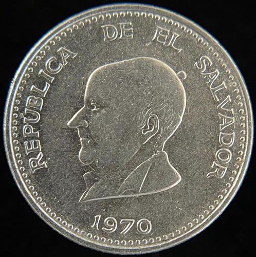El Salvador, 25 Centavos, 1970. Xf