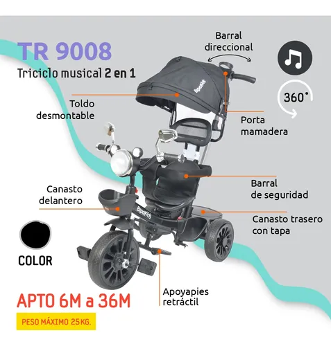 Triciclo en forma de auto sale