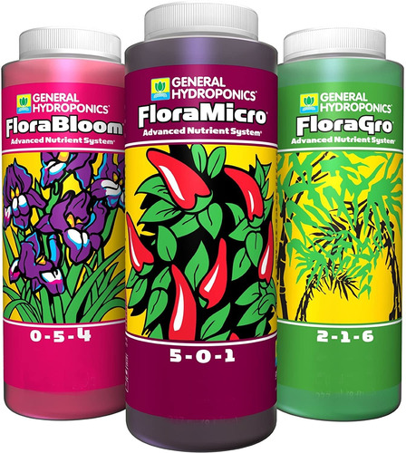 Trio Fertilizantes Flora Series 946ml - General Hydroponics