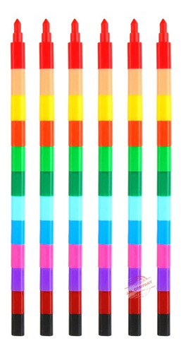 Imagen 1 de 6 de Set De 6 Crayon Puntas Intercambiables 13 Colores Mayoreo