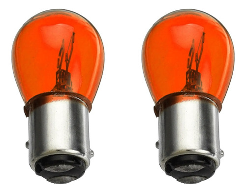 Lampada Dois Polos 1157 P21/5w 12v Halogena Ambar Laranja Un