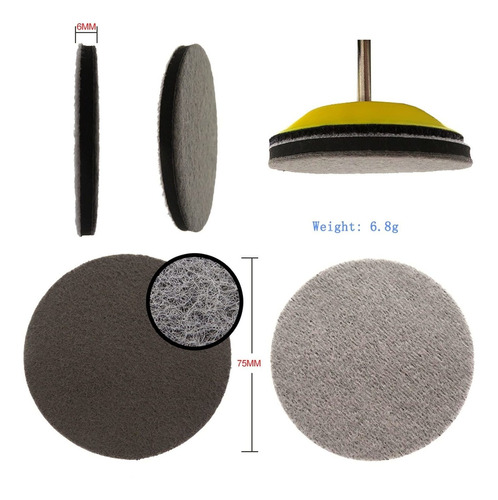 Sanding Sandpaper Sponge Brush 3 Inch 75mm Hook And Loop