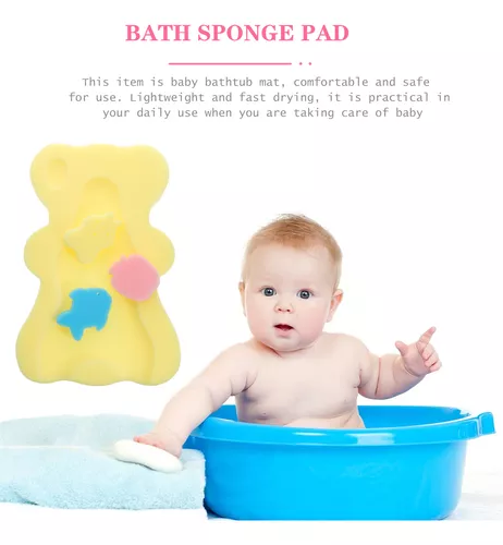 Alfombrilla de baño para bebé, esponja de baño, suave, alfombrilla