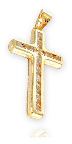 Dije En Forma De Cruz Sencilla Md 2.1 Cm De Oro 10k