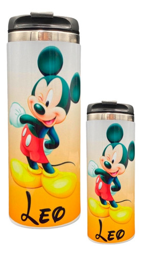 Vaso Termo Doble Pared 450 Ml, Mickey Mouse Blanco