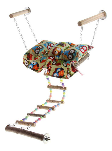 . Hamaca Con Cojín Jaula Pájaro Accesorios De Animales