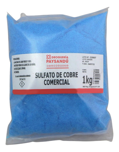 Sulfato De Cobre Comercial - 1 Kg