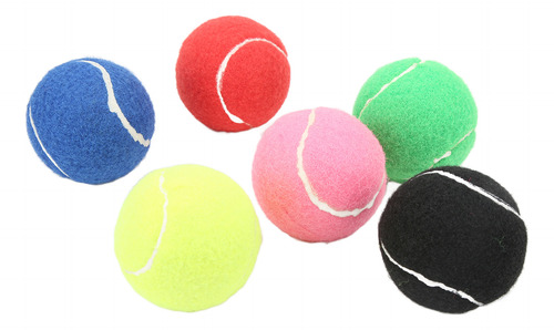 Juego De Pelotas De Tenis, 6 Pelotas De Entrenamiento Multic
