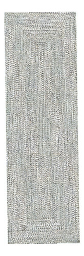 Nuloom Wynn Alfombra Trenzada Para Interior/exterior, 2 Pies Color Gris claro/sal y pimienta
