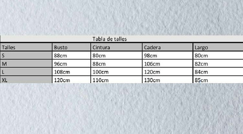 Vestido Alocarte S M L Xl 10% Spándex