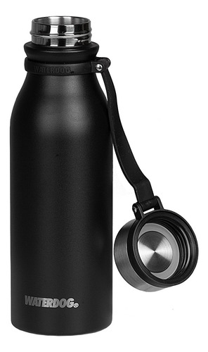 Botella Termica Waterdog Buho 600ml Frio/calor Acero Inox Color Negro