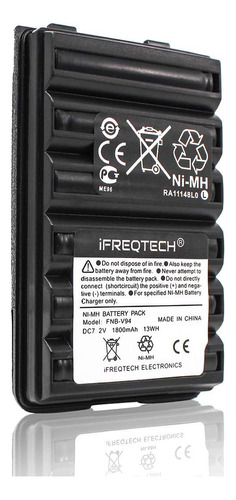 Fnb-v94 Batería Ni-mh De 1800 Mah Para Yaesu Vertex Ft-60