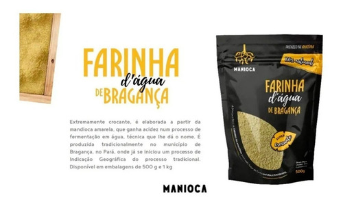 Farinha D Água De Bragança 500g - Manioca Natural Sem Glúten