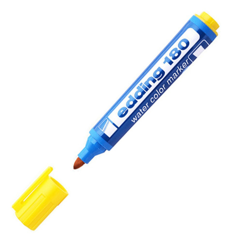 Marcador Recargable Edding 180 Al Agua Punta Redonda Color Amarillo