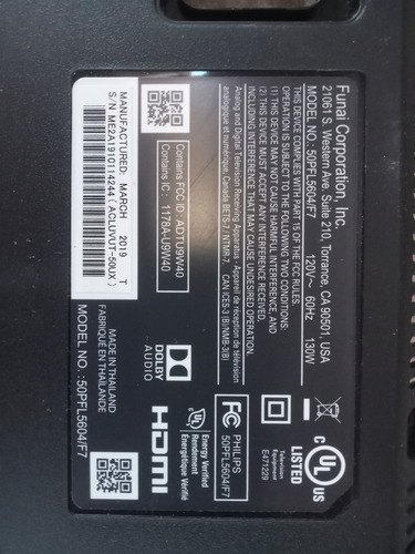 Fuente Poder: Philips 50pfl5604/f7 (Usado)