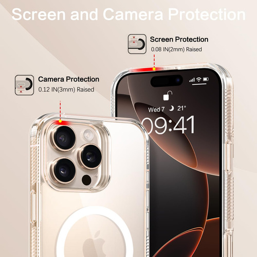 Bentoben Compatible Con La Caja De iPhone 16 Pro Max, Para L