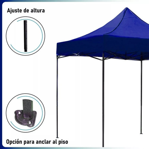 Imagen 4 de 6 de Toldo Plagable 3x3 Metalico Antioxidable Impermeable