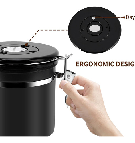Tarro Contenedor Hermético De Café De 1,2 L Con Cuchara