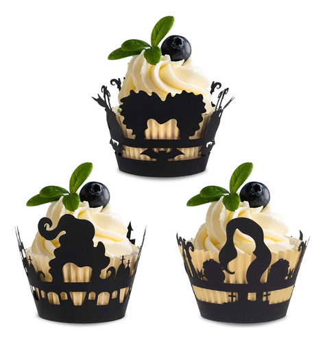 60 Envoltorios Para Cupcakes De Halloween, Diseño De Castill