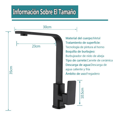 A Grifo Monomando Fregadero Llave De Agua Caliente Y Fri