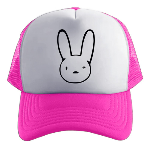 Bad Bunny Logo Conejo Gorra Friki Tu Eres Rosa Chicle Talle Único Regulable
