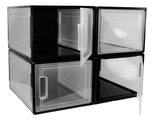 Zapatera Organizador Calzado Apilable 37x26x20cm 4 Piezas Color Multicolor
