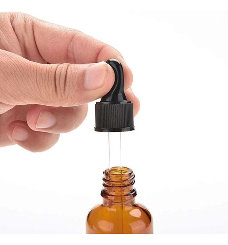 Pack X 10 Frascos Colirio Ámbar 100ml Precinto De Seguridad Marrón