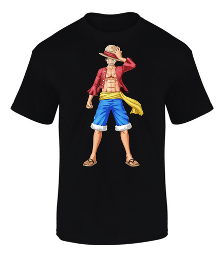 Camiseta Manga Corta Luffy One Piece Series Black Md1