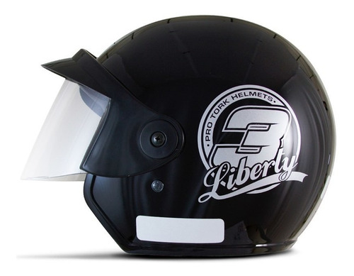 Capacete para moto aberto Pro Tork Liberty Three preto tamanho 58