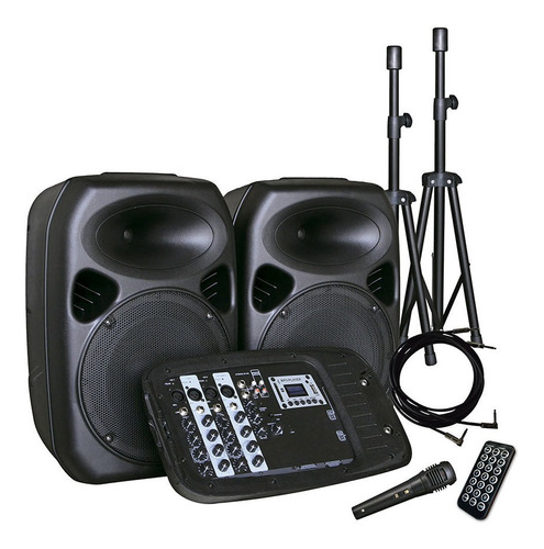 Kit De Amplificación Portátil Hyundai 200w Blastx10