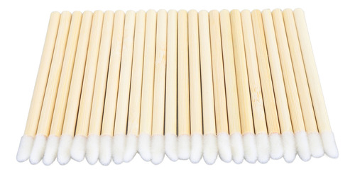 Aplicador De Lápiz Labial Desechable Con Mango De Bambú, 100