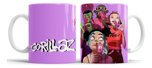 Taza Cerámica Gorillaz Rock Alternativo Banda Damon Albarn