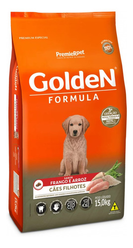 Alimento Golden Formula Filhotes Frango 15kg Ração Cachorro