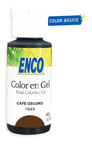 Color Gel Cafe Obscuro Comestible Repostería Enco 1849