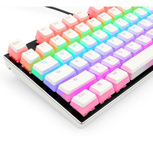 Keycaps Gamer Redragon Scarab A130w Blanco Español