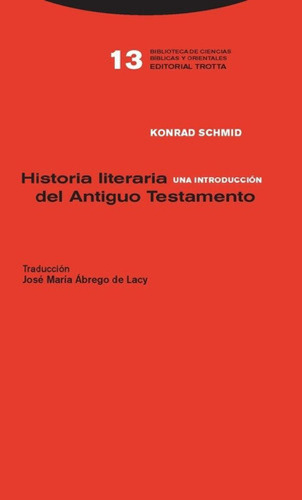 Libro - Historia Literaria Del Antiguo Testamento. Una Intr