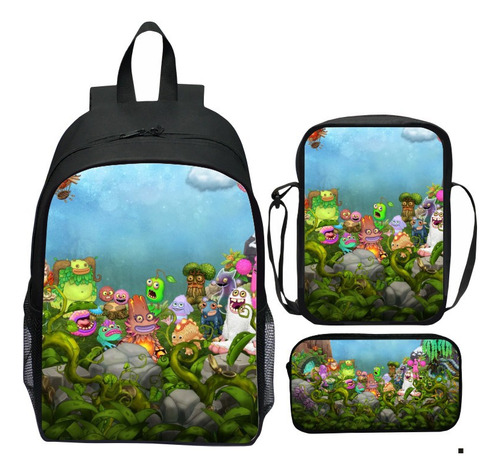 Mochila Escolar Monster Choir My Singing Monster De Tres Pie