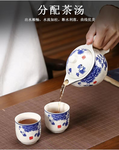 Imagen 3 de 10 de Juego De Té Chino: 1 Tetera + 6 Tazas