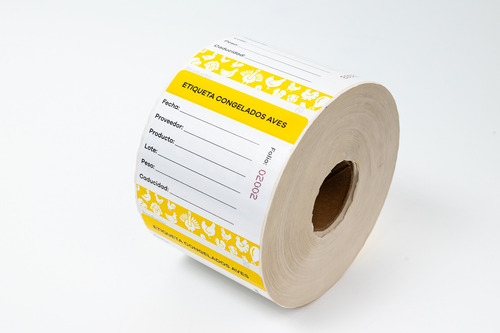 Etiquetas Sintéticas Dcontrol Congelados 8x8 / 1000 Pz
