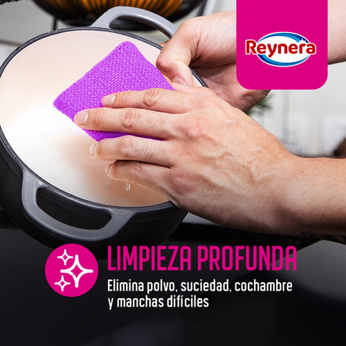 Kit 2 Fibras Esponjas Duoclin Multiusos Cocina Reynera Lavanda