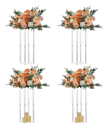 Soporte Flor Acrilico Incidern Para Decoracion Mesa Boda 4