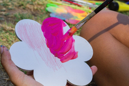 Carton Entelado Corazon Pintar Dibujar Souvenir Infantiles