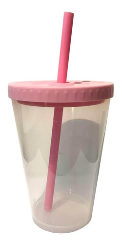 Vaso Cristal Con Tapa Rosa Y Sorbete  -souvenir