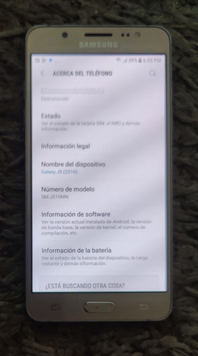 Samsung J5 Metal, Solo Telcel, De 16 Gb De Memoria Y 2 Gb En Ram, Funciona Todo Bien, Buena Estética Dorado (Usado)