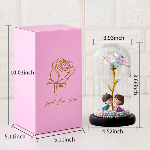 Rosa Preservada Para Led Eve Forever Flower Glass Home